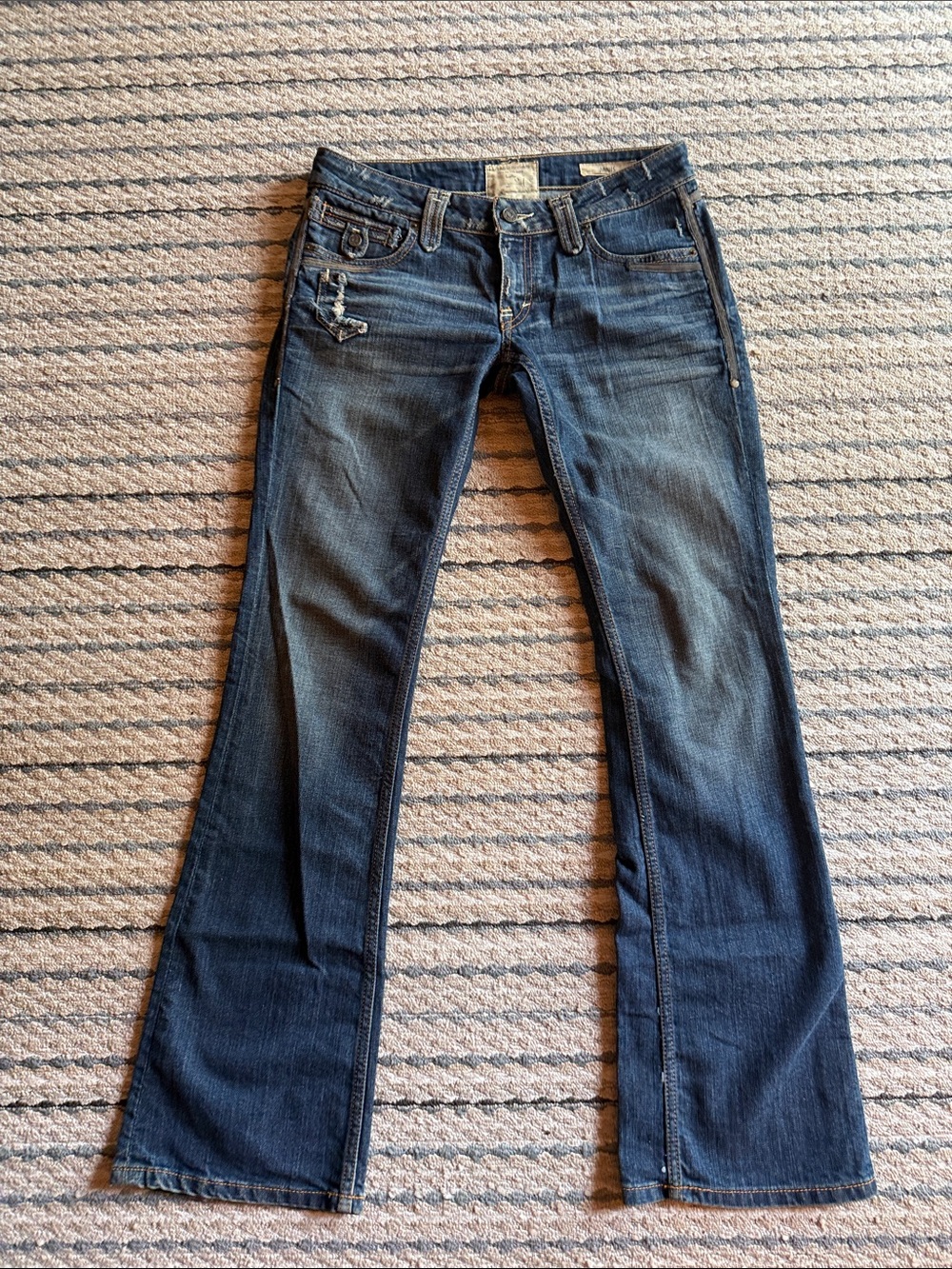 Taverniti So Women's Dark Blue Flare Jeans - Stretch Bootcut Style